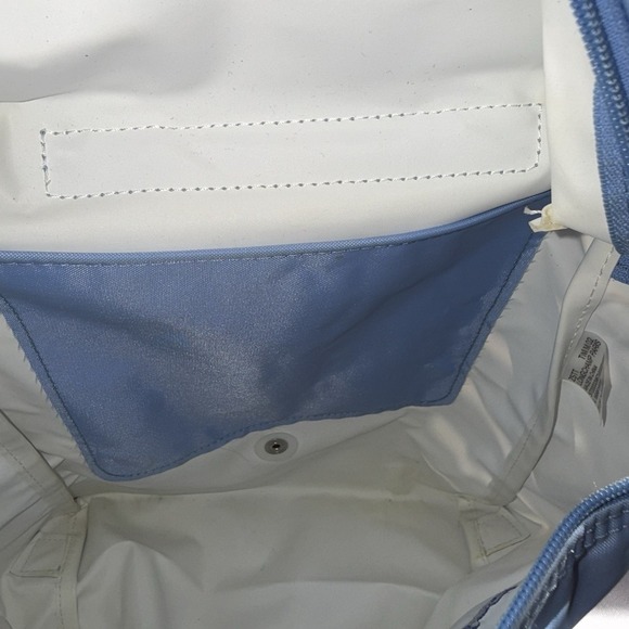 Longchamp Le Pillage Sac A Dos Nylon Leather Small Backpack Purse Bag Light Blue - Picture 9 of 14